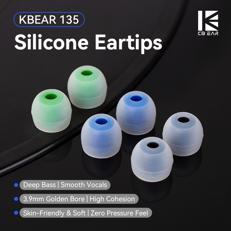 In Ear Monitor Iem - KBEAR 135 실리콘 이어팁 3.9mm 와이드