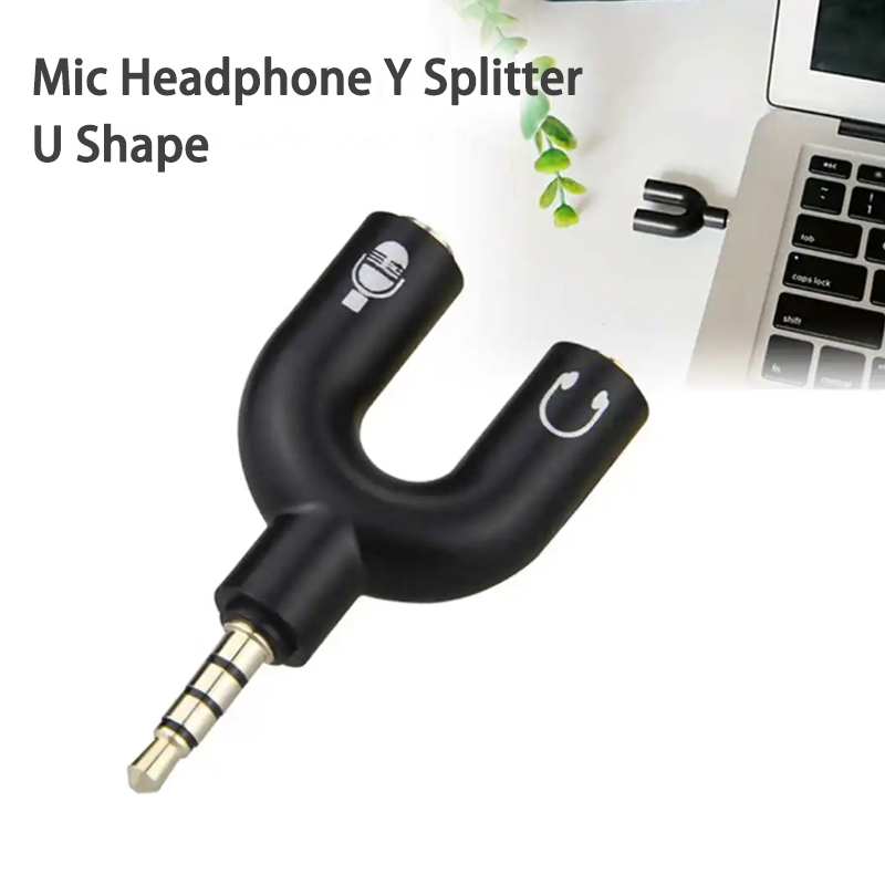 3.5mm 헤드폰 분배기 마이크 어댑터 U 자형 스테레 - Earphone Splitter Jack 리뷰 및 가격